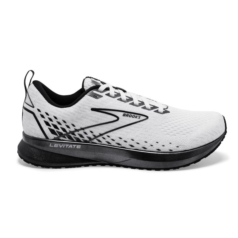 Brooks Levitate 5 Women's Road Running Shoes - White/Black (95183-HEOC)